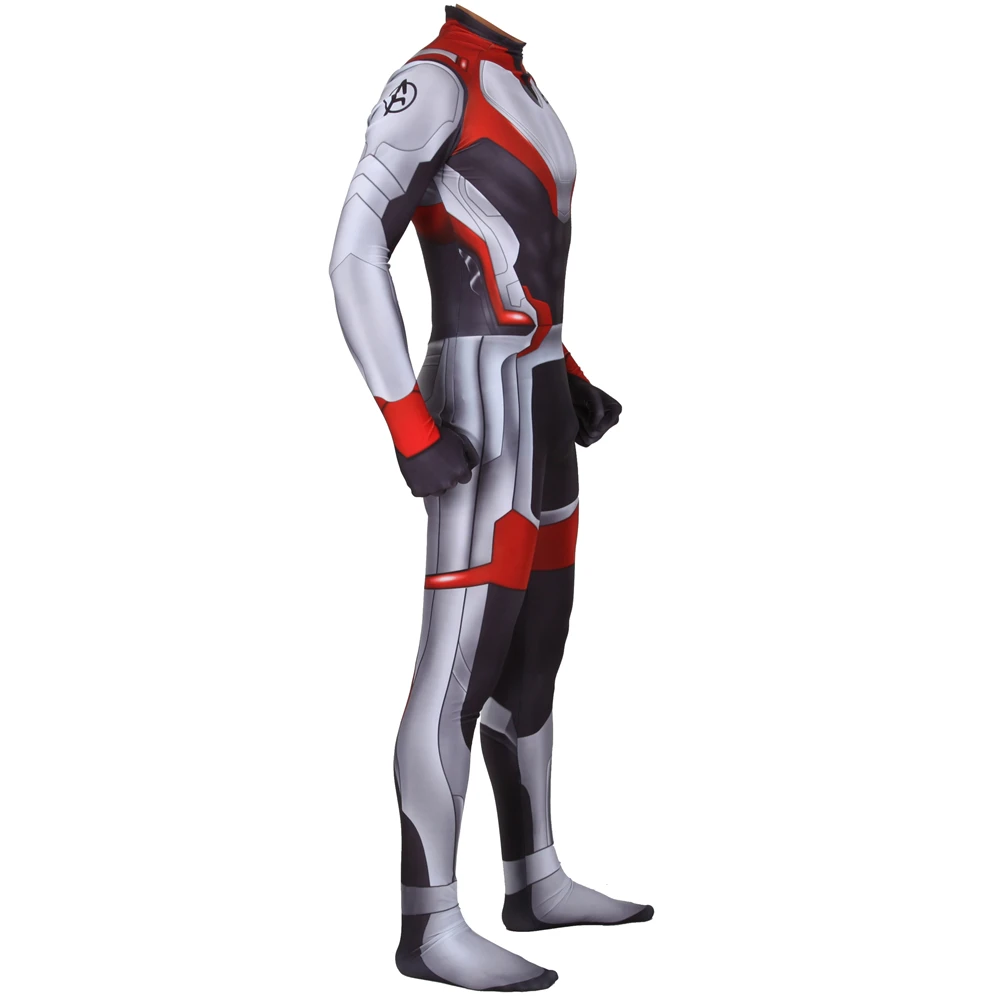 Avengers Endgame Quantum Realm Cosplay Costume Superhero Captain America Captain Marvel Zentai Bodysuit Suit Jumpsuits