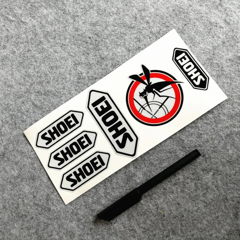 

Spot Motorcycle Helmet Sticker Waterproof Reflective SHOEL Sniper Mosquito Decals and Stickers Racing Sticker Whole Set