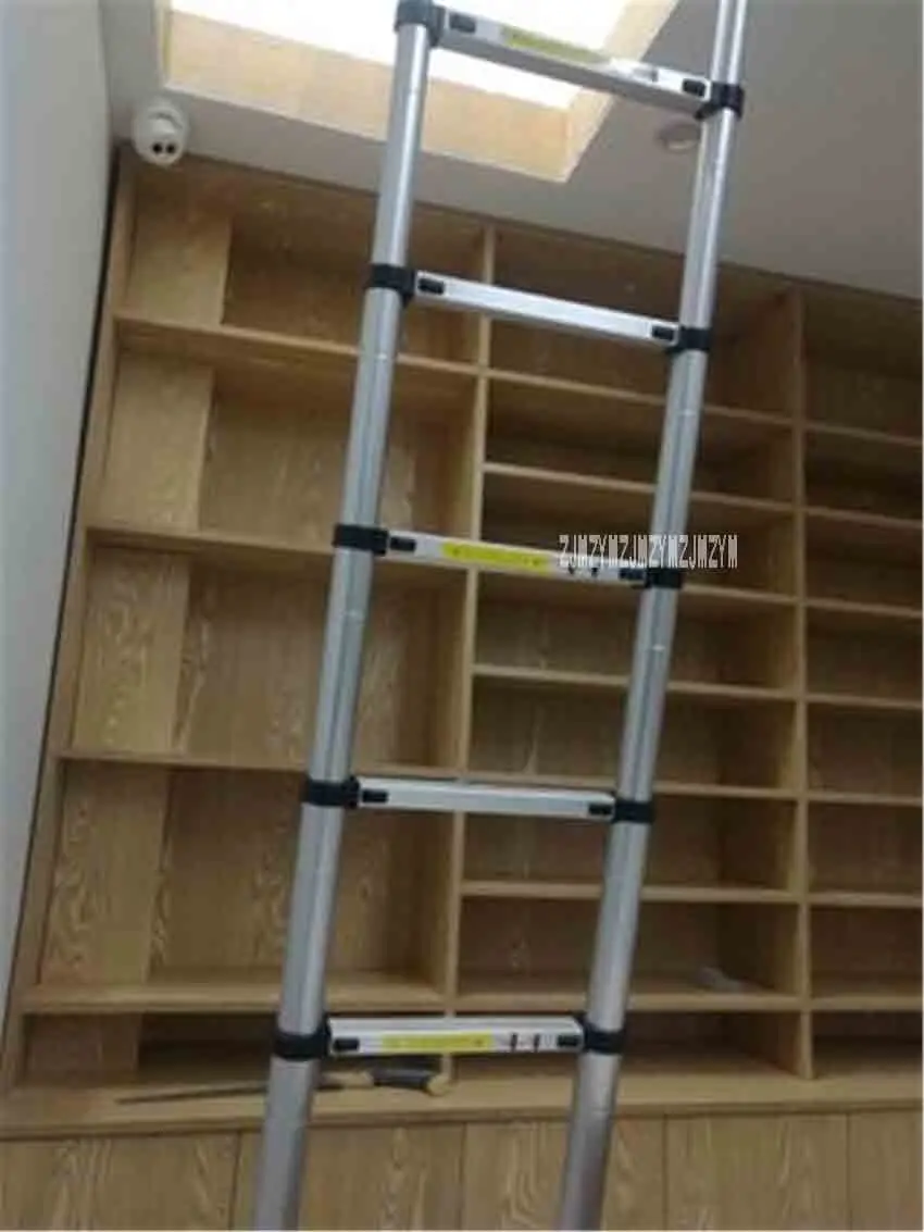 DLT-A Портативный безопасности раздвижная лестница Толстый алюминиевый сплав одиночный сторонняя Прямая Лестница бытовой 3,2 м 11-стремянка