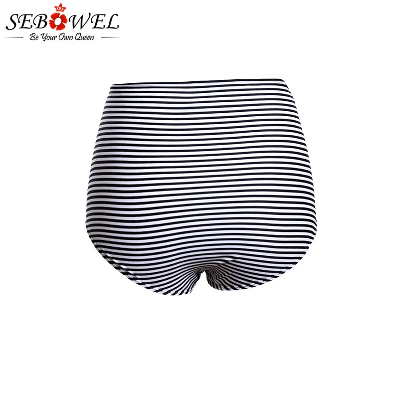Black-White-Striped-High-Waisted-Bikini-Bottom-LC410786-2 