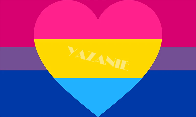 YAZANIE 128*192 см/160*240 см/192*288 СМ ЛГБТ Повседневный Genderfluid не бинарный Pansexual Би Радуга автомобиль руки Combo Pride Flags - Color: Bisexual Pansexual