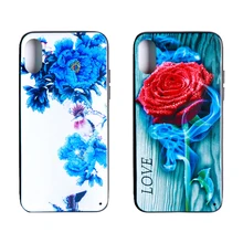 

Phone case for iphone 6s plus case X XS Max 6 7 8 iphone XR case Silicone PC flower waterproof drop proof smartphone Cover