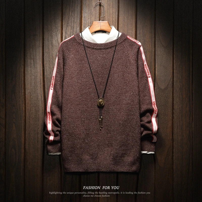 Christmas Men Sweaters Winter Clothes 2019 Plus Size Asian M-4XL 5XL 6XL Japan Style Casual Standard Designer Pullovers