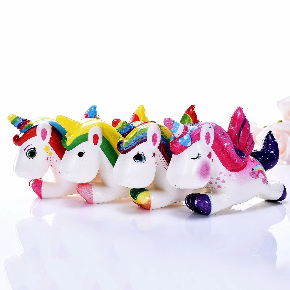 squishy slow rising cute color Sweet Scented unicorn squishy jumbo toys squeeze kawaii squishies lanyard for keys squishy cake