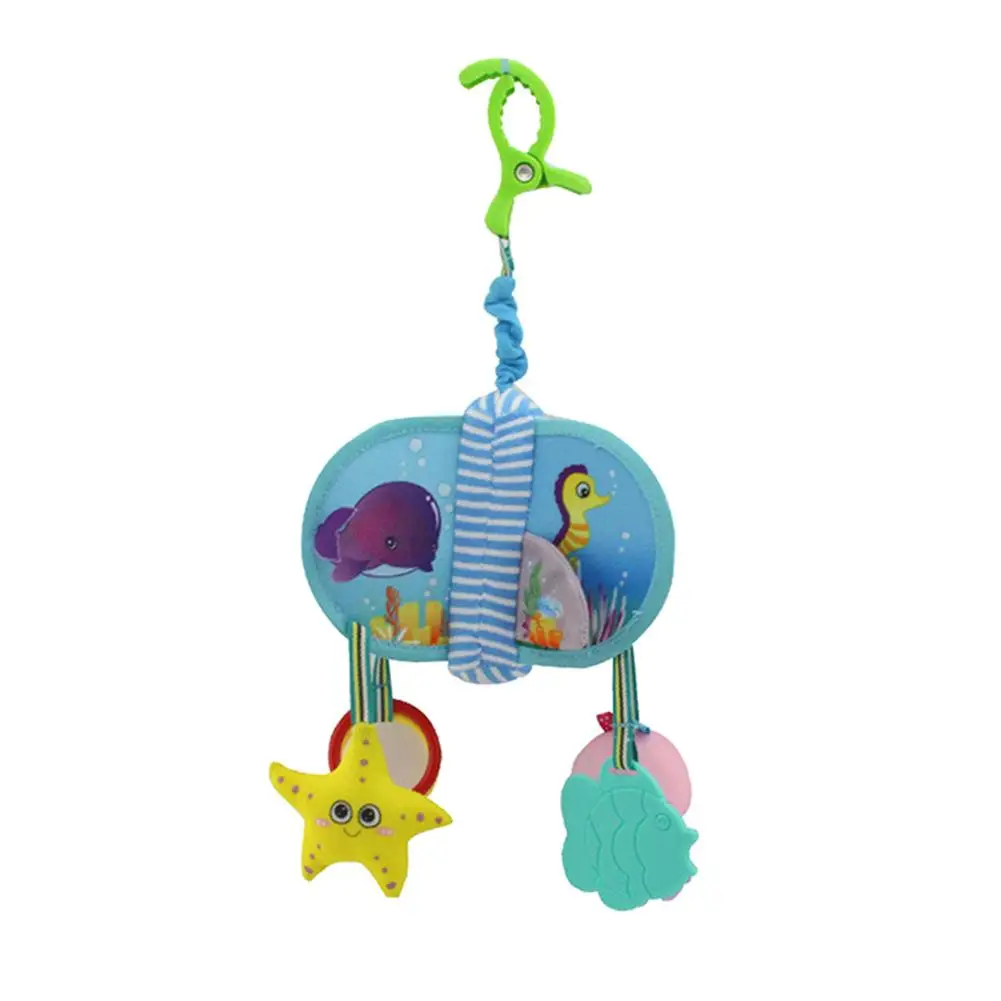 Blue Подвесные Игрушки для малышей коляска кроватка погремушка детская мультяшная обезьяна птица круги животное парк висячий колокольчик маленькие подарки - Цвет: Blue