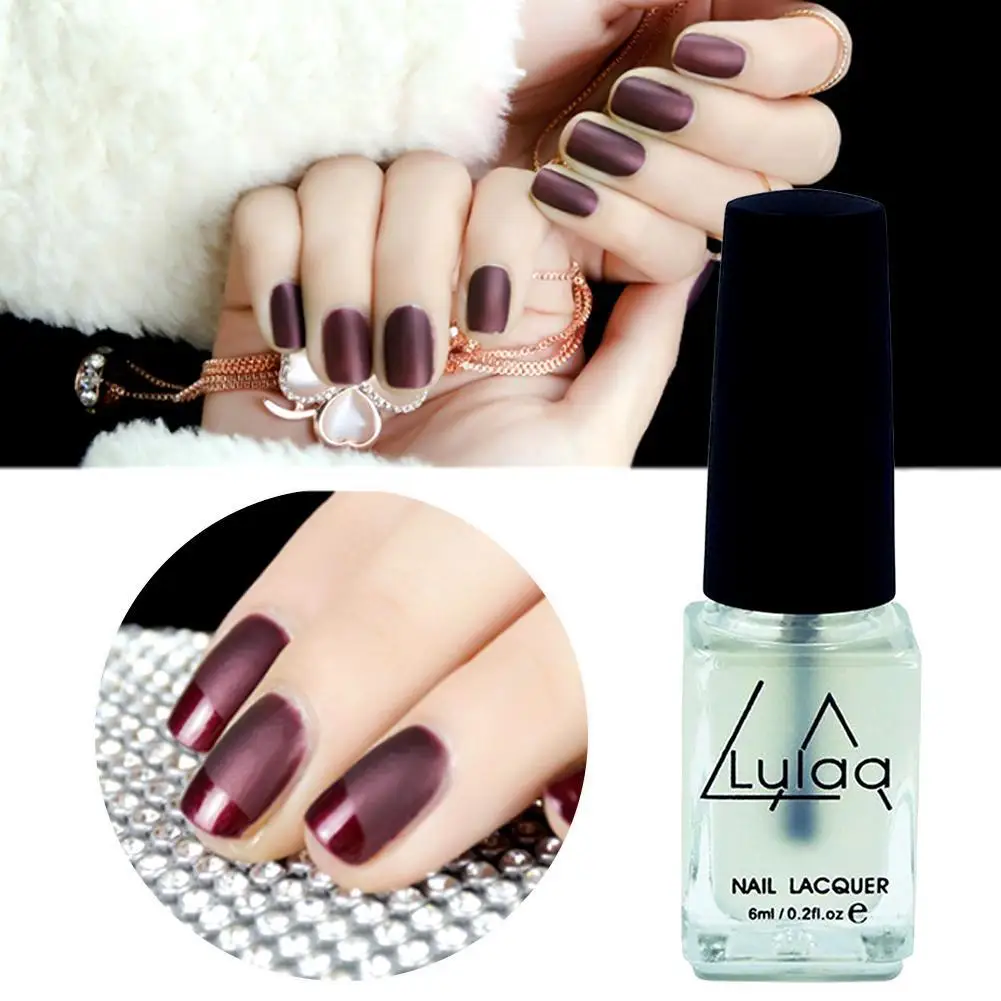 

LULAA Matte Nail Polish Oil Magic Super Transparent Nails Art Gel Frosted Surface Nail Polish 6ML Women Matt Top Coat Nail Gel