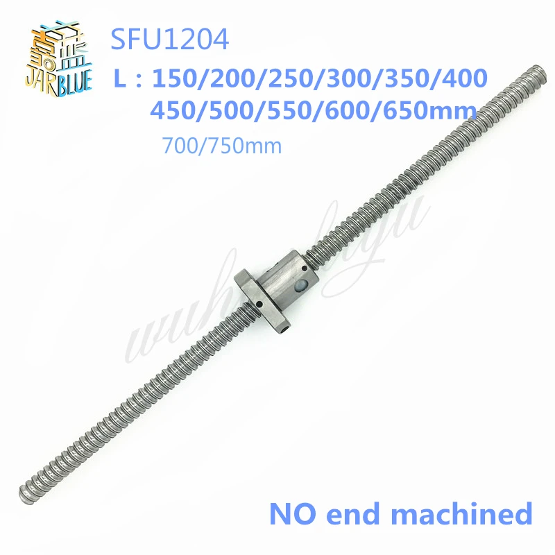 Без обработки концом SFU1204 150 200 250 300 350 400 450 500 550 600 650 700 мм холодный шариковый винт с