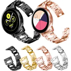 Для samsung Galaxy Watch Active ремень Нержавеющая сталь ремни для Galaxy Watch Active часы-браслет Группы 20 мм Смотреть Band