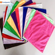 SaiDeng 25*25 см мягкая микрофибра полотенца для лица и рук однотонные впитывание сухой волос Полотенца уборка дома ткань для мытья автомобиля-25