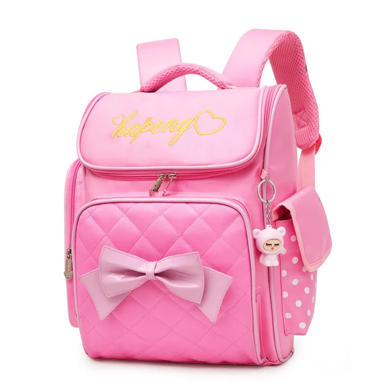 

Lovely Princess School Bags Orthopedic Backpack for Girls bow ties Printing School Bags for Children travel bags Mochila Escolar