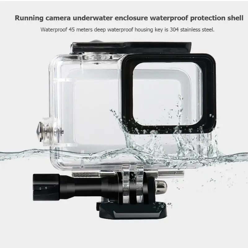 

45m Waterproof Diving Housing Case Action Camera Protective Shell Cover Frame for Gopro hero5 hero6 hero7 Black Waterproof Case