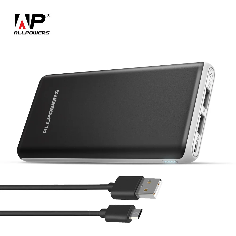 

ALLPOWERS Power Bank 20000mAh Portable External Battery Dual USB Output Fast Charge for iPhone X Xiaomi mi a2 Note 8 Xiomi Honor