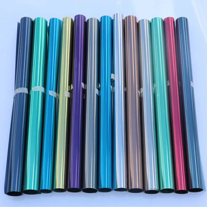 

Aqumotic Reflective Stained Glass Window Car Sun Reflective E Window Film Roll Windshield UV Mirror Reflective Sticker Black