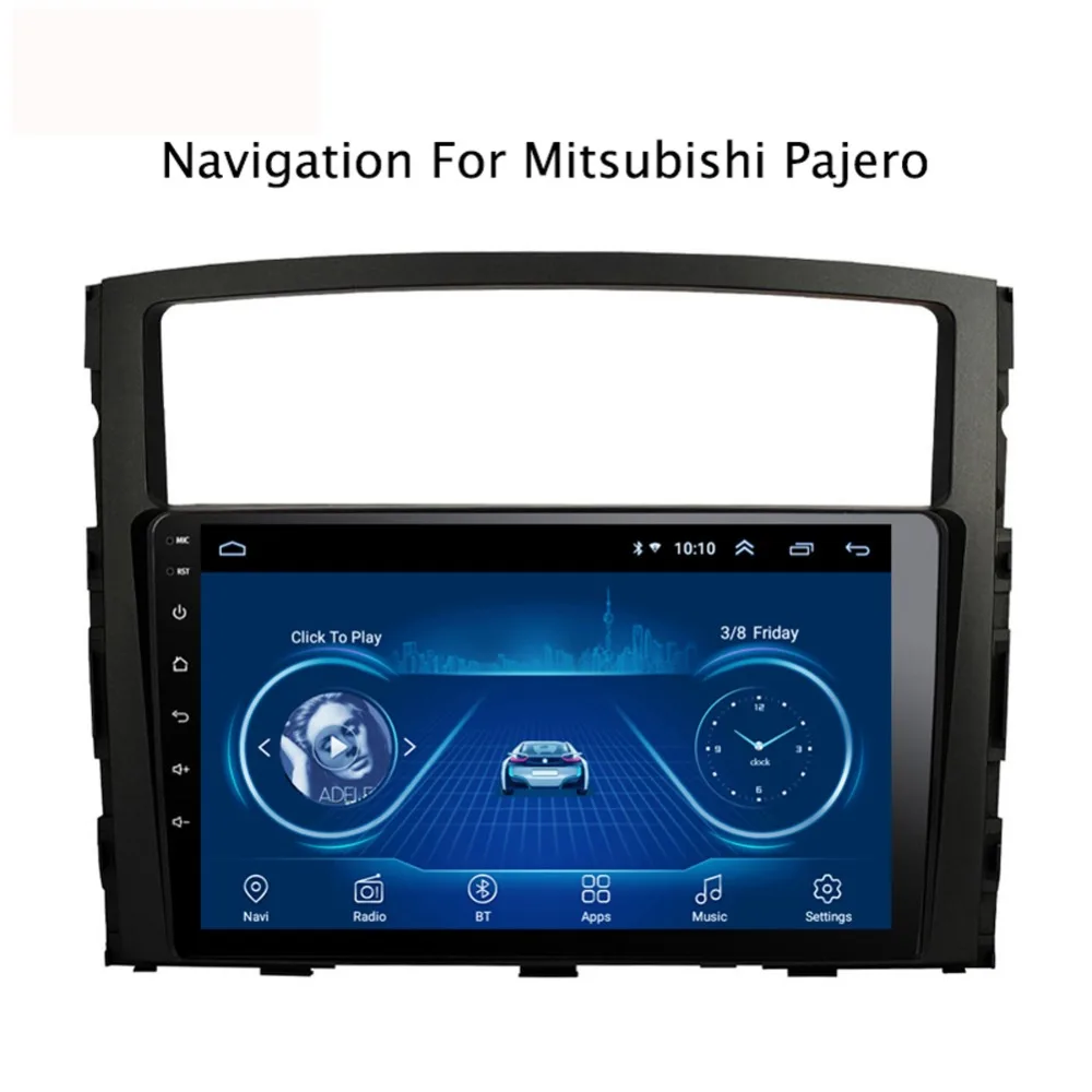 Cheap Super Slim Touch Screen Android 8.1 radio GPS Navigation for Mitsubishi Pajero headunit tablets Stereo Multimedia Bluetooth 0