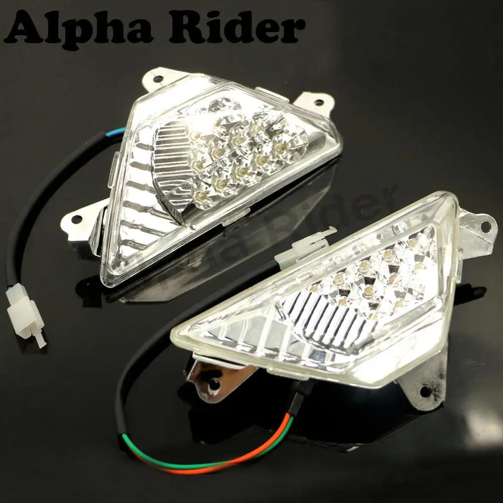 Clear Front Turn Signals Blinker Indicator Lens LED Light Lamps for