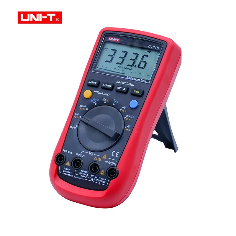 

UNI-T UT61C Digital Multimeters AC/DC voltage resistance Capacitance temperature Multitester Diode LCD Backlight 0.5S Fast Test