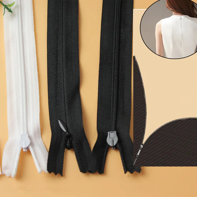 10PCS 40CM Invisible Zippers wholeslae3 DIY Nylon Coil Zipper For