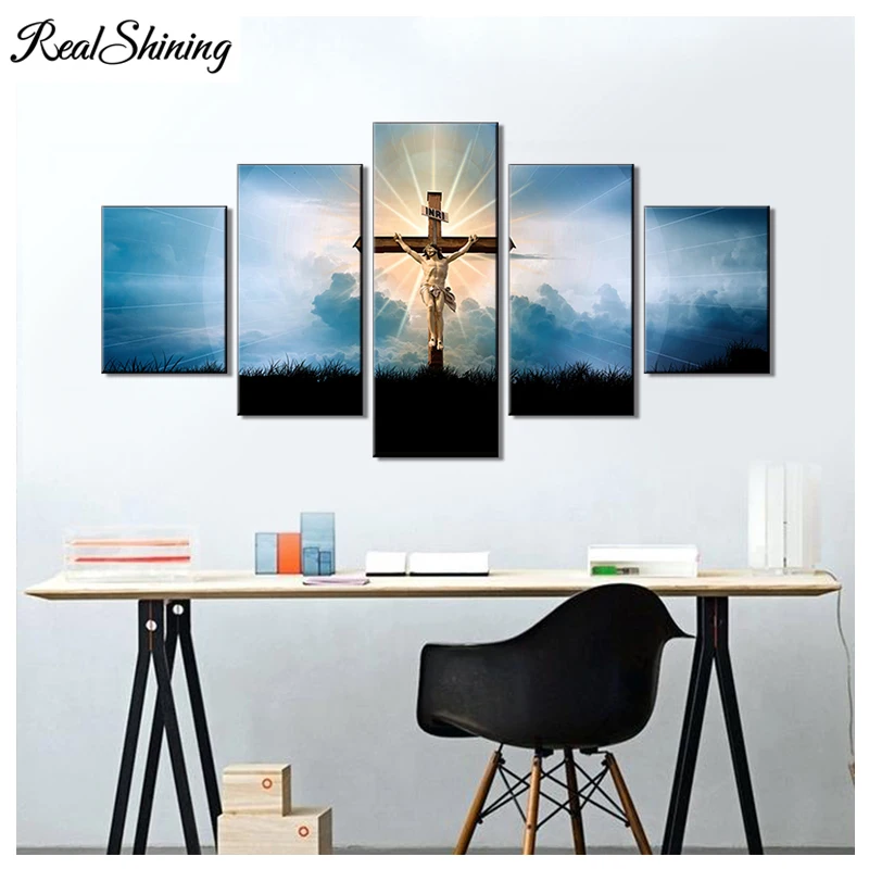 

5d DIY Diamond Painting Jesus Crucified on the Cross Christ Full Square Round diamond Embroidery sale,Cross-Stitch Mosaic FS5921