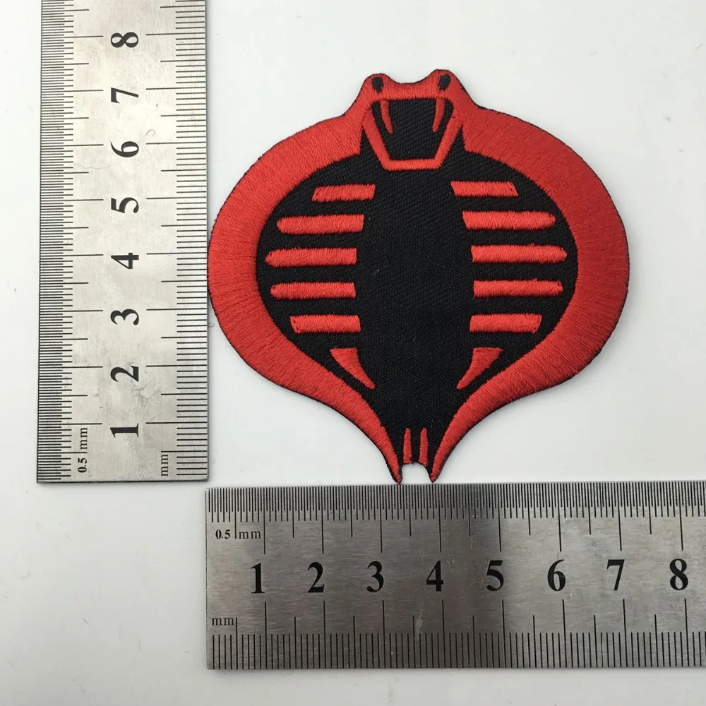 High Quality Embroidered Patches Red Snake For Clothing Animal Pattern Decoration (2)
