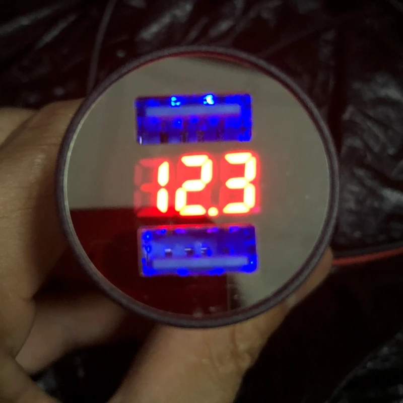 12V двойной порт USB Автомобильное зарядное устройство Красный светодиодный цифровой дисплей напряжения адаптер для смартфонов планшетных ПК