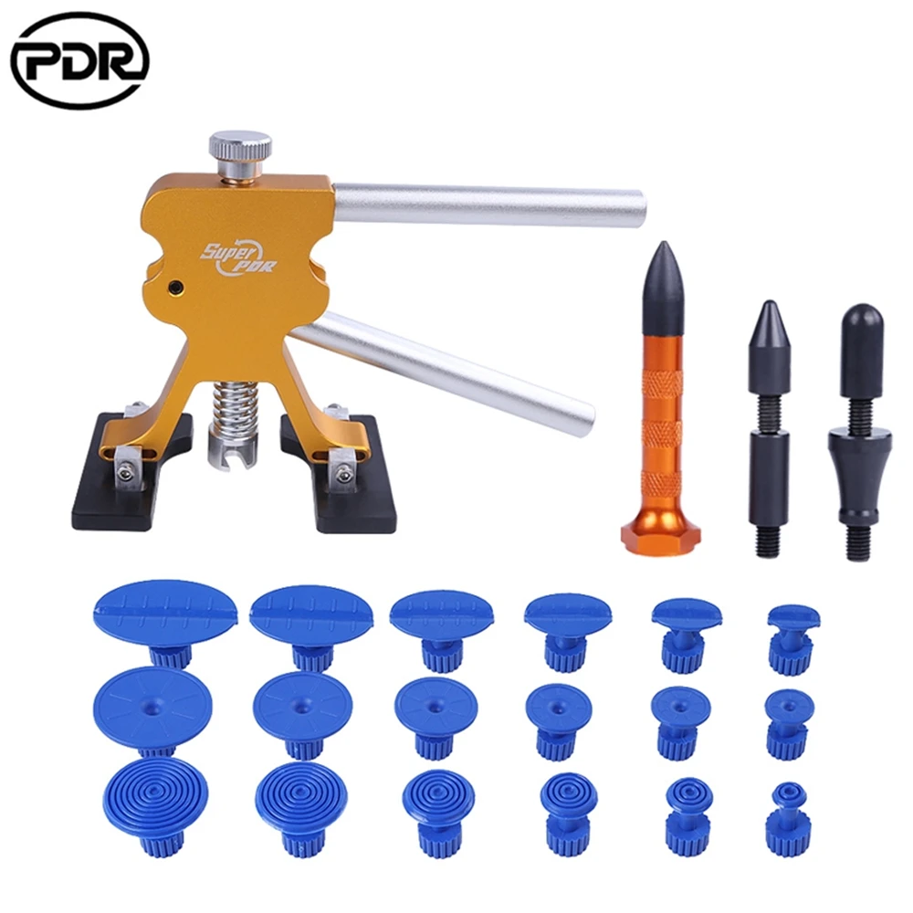 PDR Car Repair Dents Body Work Dent Puller with 18pcs Glue Tabs 5pcs Tap Down Pen for 1-7cm Paintless Denting |