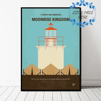 

Moonrise Kingdom Minimal Movie Art Canvas Poster Wall Picture for Living Room No Frame