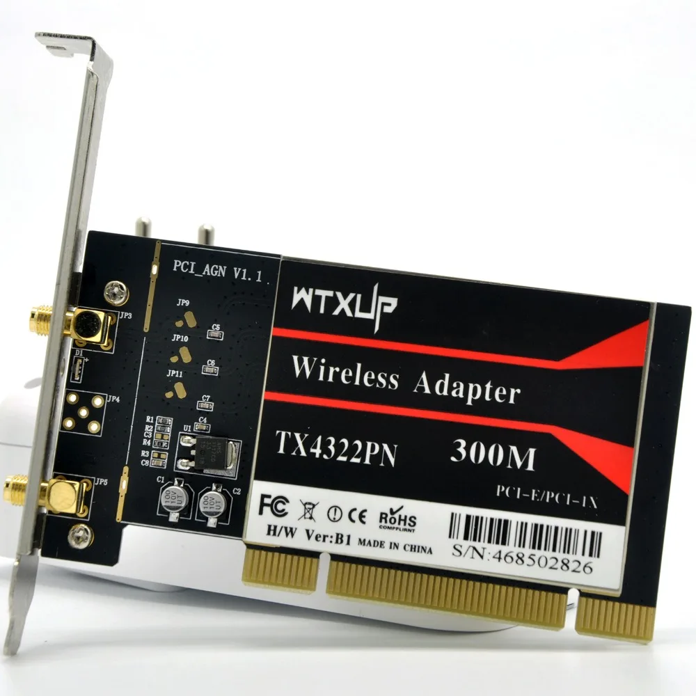 WTXUP для Broadcom BCM43224 802.11n 300 Мбит/с беспроводная Wi Fi карта настольный адаптер PCI WiFi