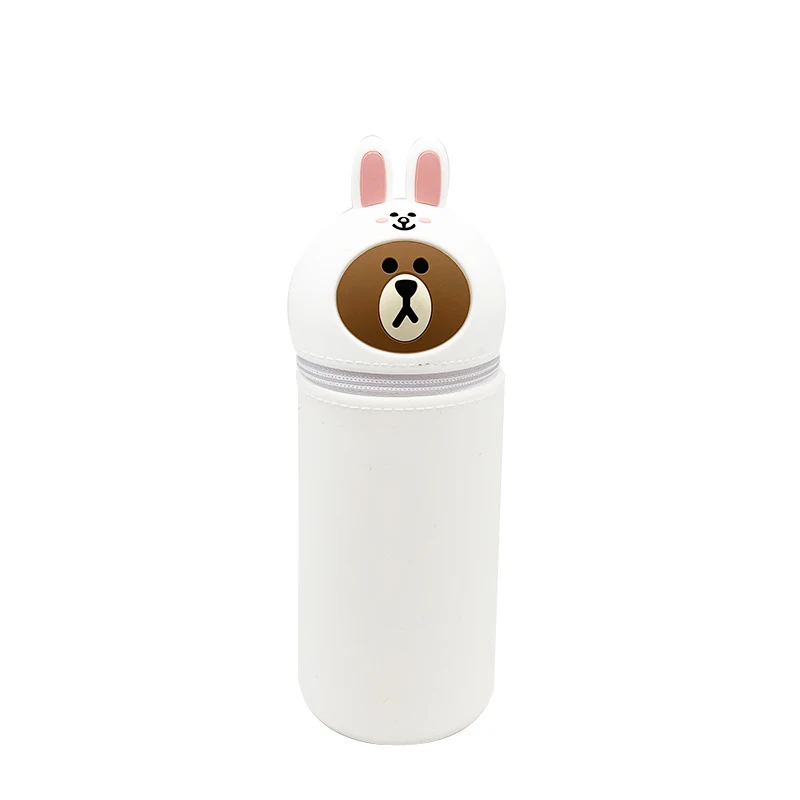 

Q UNCLE Pencil Bag Zipper Cosmetic Storage Pencil Case Rabbit Face Shape Cartoon Pencil Bag for Kids Large Capacity