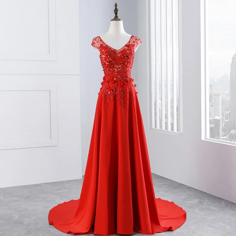 red lace mother of the bride dress