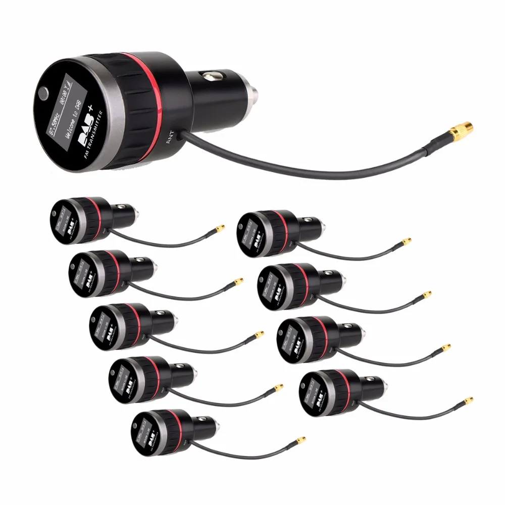 

10Pcs DAB+ Radio Tuner Digital Broadcasting Receiver FM Transmitter & USB Charger Car Radio Scanned Channel Automatically Y4422A