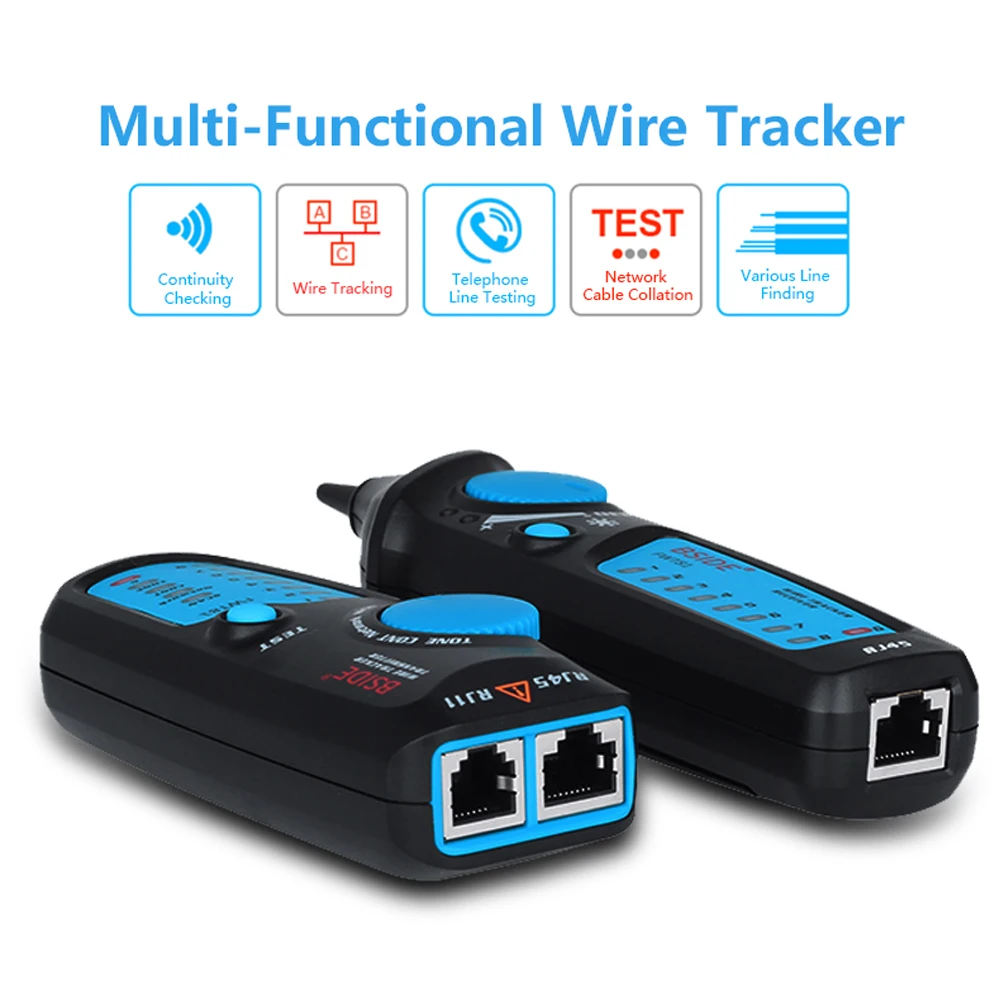 Network Ethernet Cable LAN Tester Tracker Phone RJ45 RJ11 Telephone Wire USB Cable Analyzer Detector Line Finder Tools MS6812