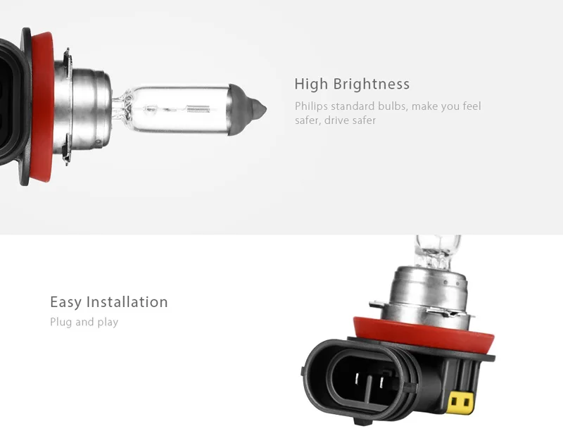 Philips Vision H8 12V 35W PGJ19-1 12360C1+ 30% более яркий светильник, автомобильная противотуманная фара, OEM Качество, автомобильная головная лампа(одинарная