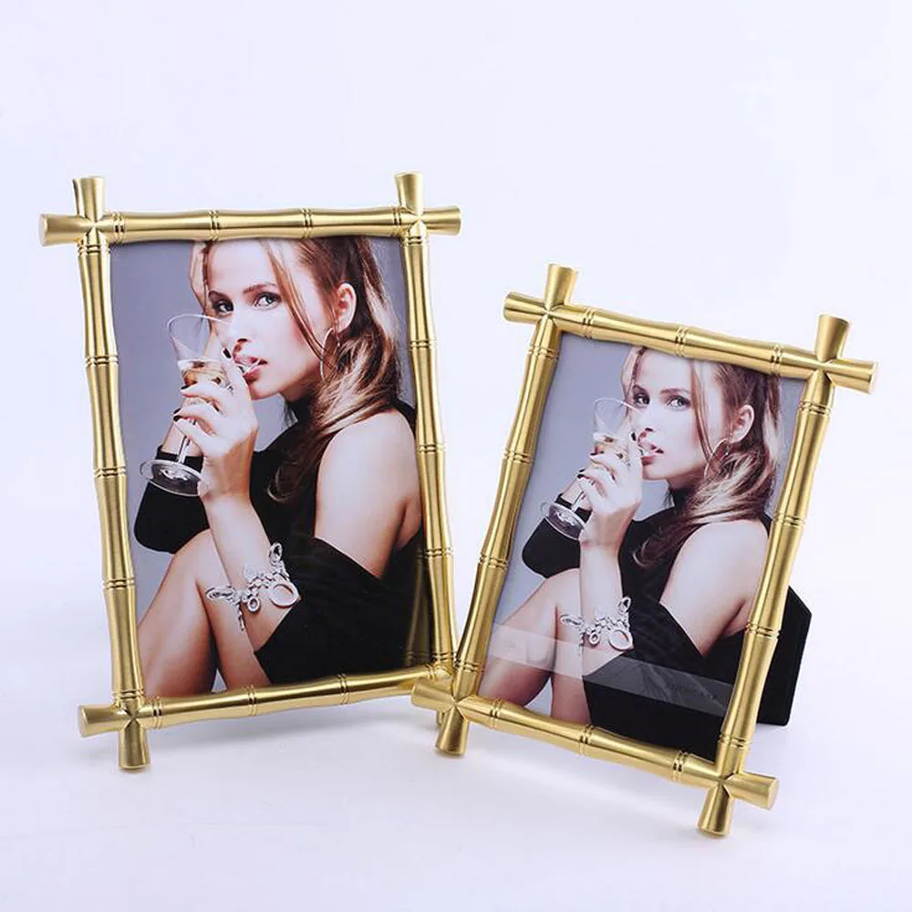 Bamboo Joint Alloy Metal Photo Frame Picture Frames for Home Decoration