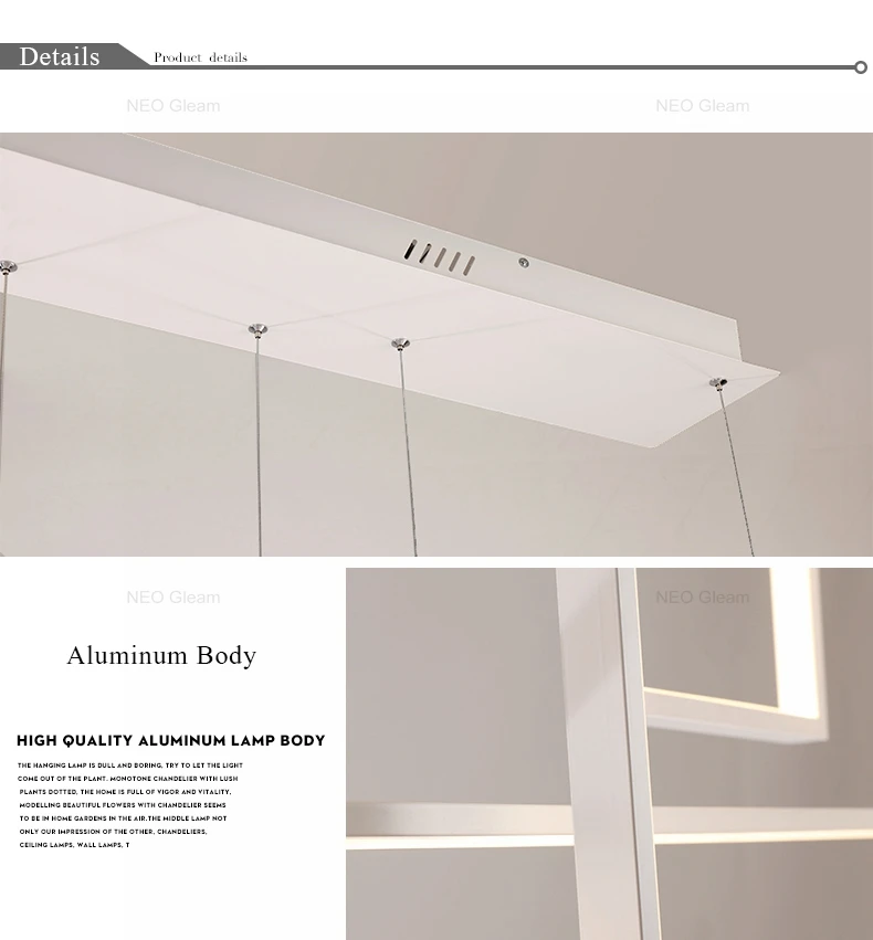 NEO gleam минимализм DIY Современные светодиодные люстры светильники для столовой Кухня зал Бар подвесной светильник AC85-265V люстры