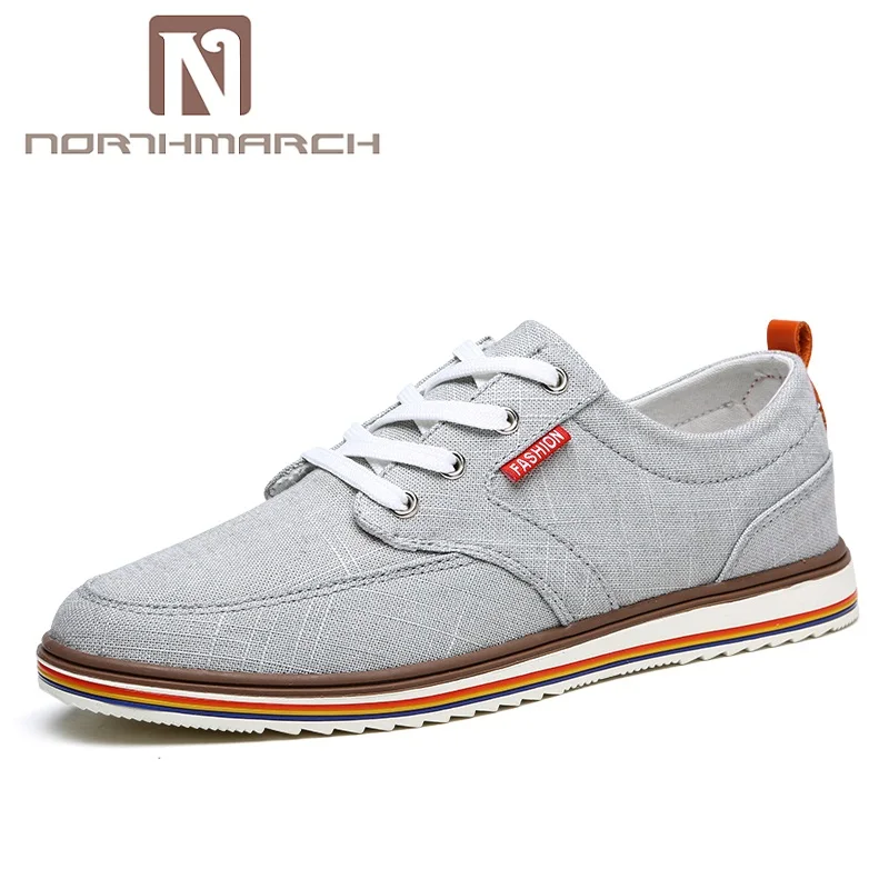 

NORTHMARCH Breathable Casual Men Shoes Lace Up Canvas Shoes Men Luxury Brand Espadrilles Men Big Size Shoes For Men Human Race