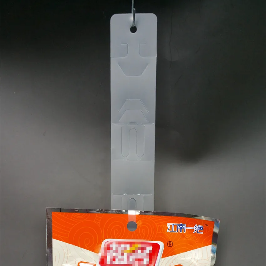 L 830 мм пластиковая прозрачная ПП розница подвесной дисплей мерчандайзинг клип полосы 12 шт для продуктов упаковка в супермаркет магазин 200 шт