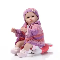 18 дюймов мягкого силикона Reborn Baby Doll игрушки, реалистичные винил возродиться младенцев игровой дом перед сном-игрушки высокого класса