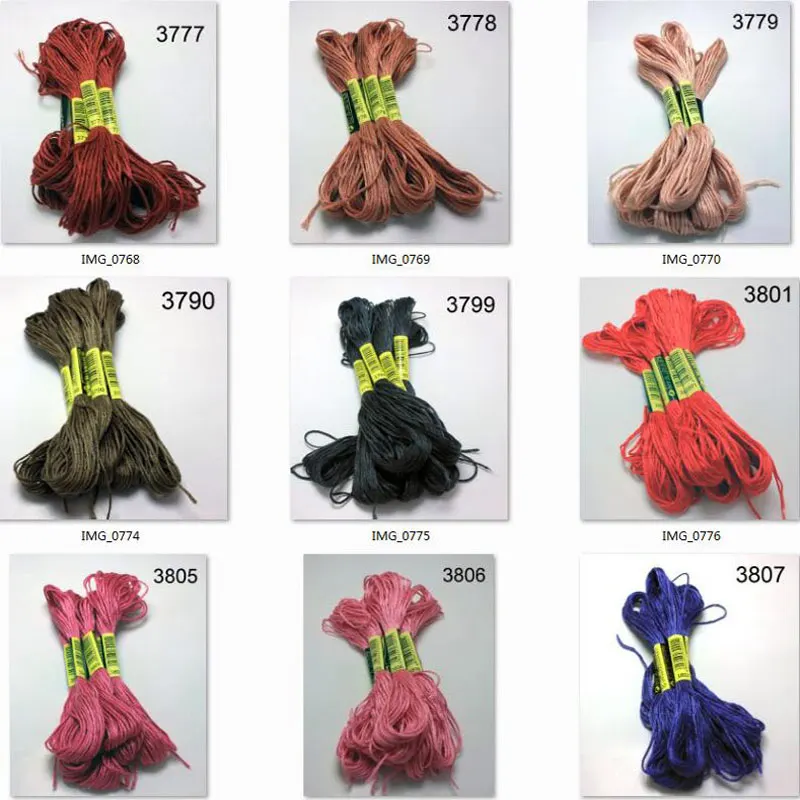 

100% cotton DMC/CXC 10 pieces cross stitch threads / cross stitch embroidery thread Customer choose styles threads colors 11