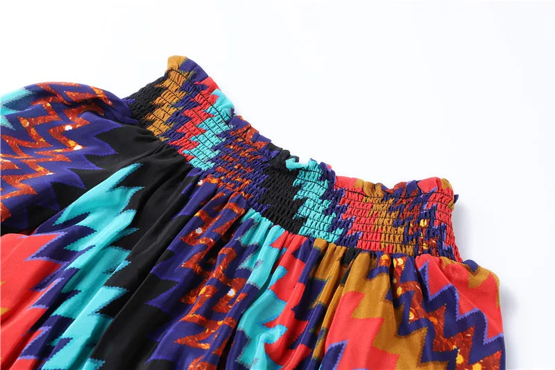 Boho Радужное Полосатое длинное платье летнее женское платье с v-образным вырезом и расклешенным настоящим шелковым платьем пляжное платье Boheme Vestidos De Seda