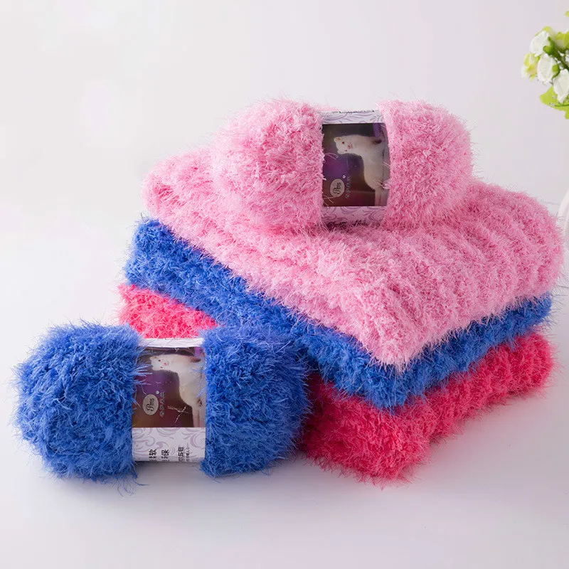 

100 g/lot Extra Soft Faux Fur Mohair Wool Cashmere Yarn Plush Mink Yarn for DIY Hand Knitting Crochet Sweater Thread Baby Yarn