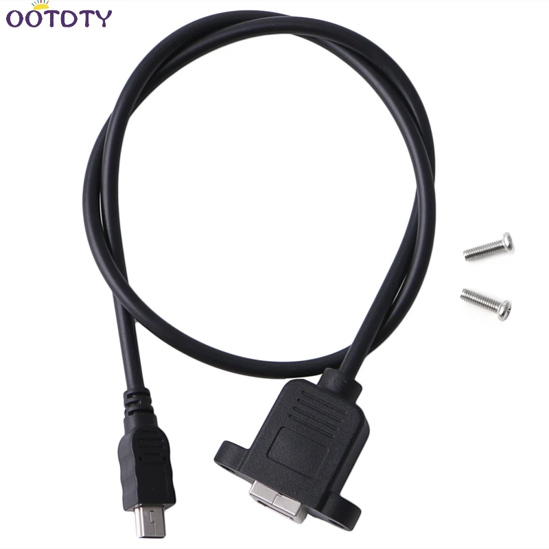 

Printer Panel Mount Cable + Screw Mini USB 5 Pin Male to USB 2.0 B Female Jack