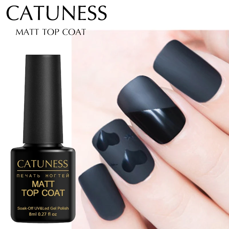 CATUNESS матовый Блестящий Topcoat УФ светодио дный светодиодный гель не нужно