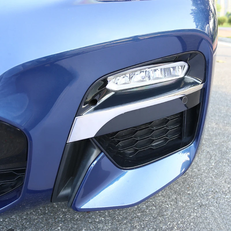 

Car Styling Front Fog Lamp Trim Strips For BMW X3 G01 G08 25i 28i 30i 2018 Stainless Steel 2pcs Auto Exterior Modified Decals