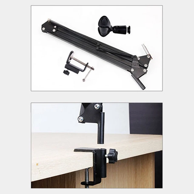 NB-35 Professional Metal Suspension Scissor Arm Adjustable Microphone Stand Holder For Mounting On PC Laptop Notebook