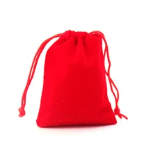 20 шт./лот красные бархатные сумочки 7*9 см чехлы Ювелирные изделия/MP3/телефон упаковочные мешки для конфет/пакеты для свадебных подарков