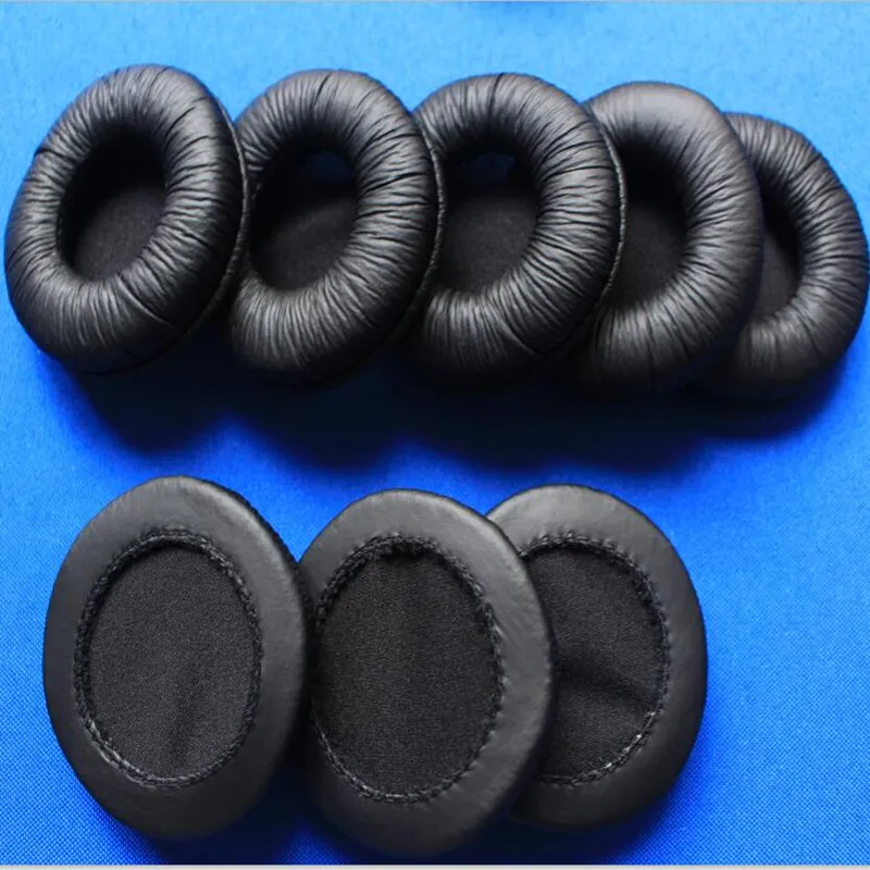 Linhuipad 50Pcs 25pairs 60mm Soft Leather Ear Cushions Earpads Sponge