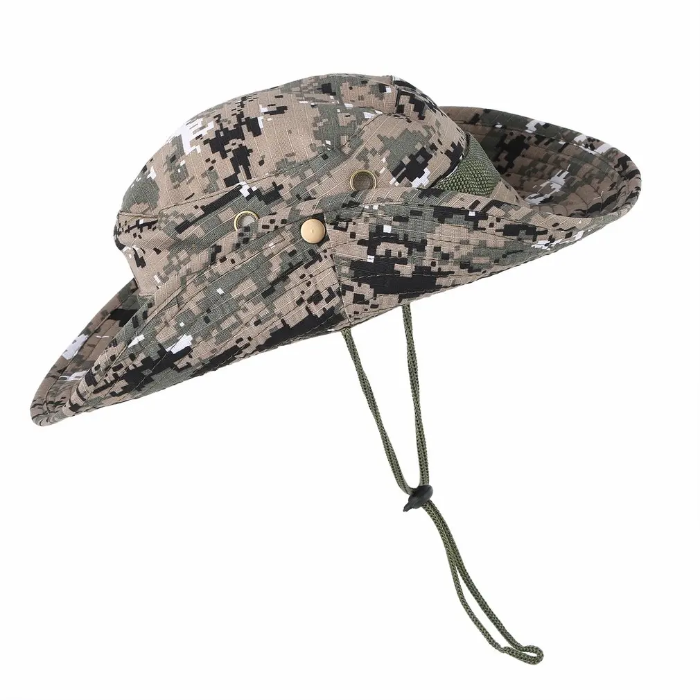 Панама унисекс для женщин и мужчин Gorra Boonie шляпа для рыбалки широкая Военная Кепка Солнцезащитная Повседневная Военная Кепка для дропшиппинг
