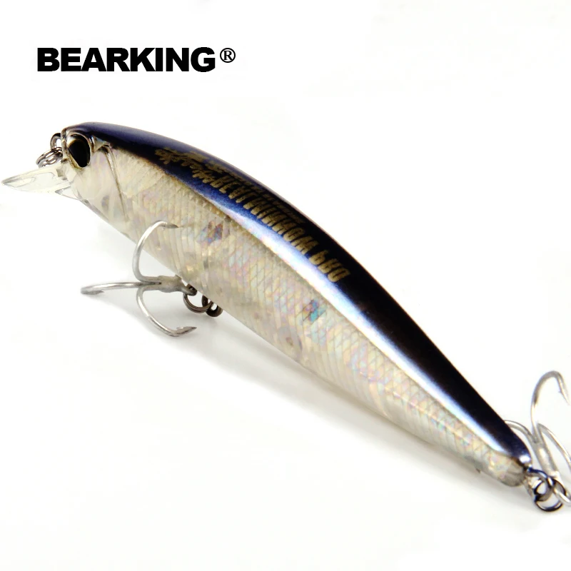 

Bearking 1PCS Minnow Fishing Lure Laser Hard Artificial Bait 3D Eyes 10cm 14.5g Fishing Wobblers Crankbait Minnows
