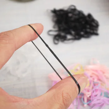 

300Pcs/pack Black Coloful Elastic Rubber Band Hair Braider Tie Braids Hair Ring Ropes Bind Tool Hairstyle Styling Tool