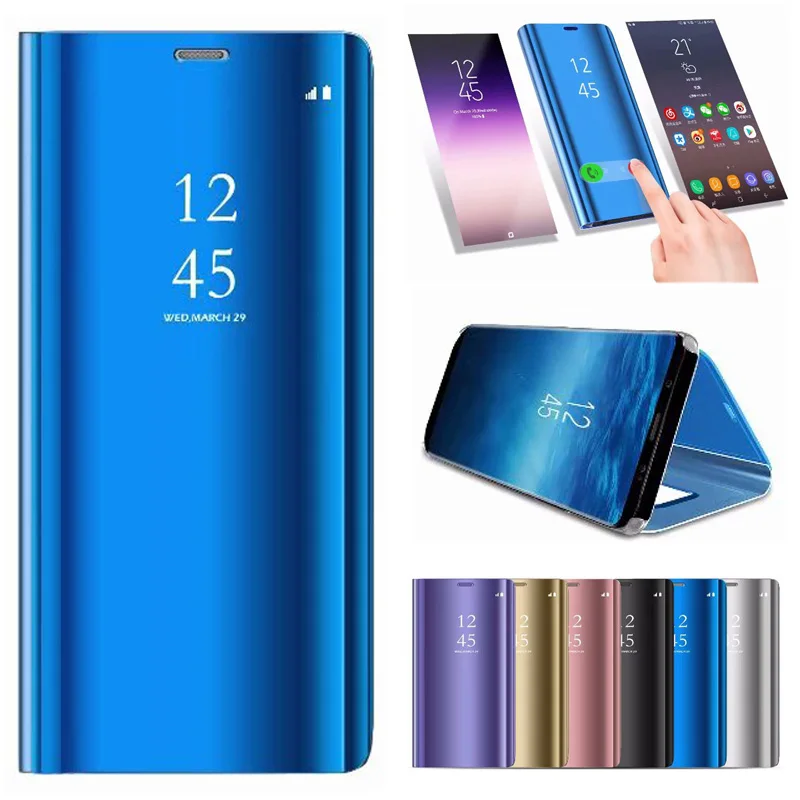 Умный зеркальный чехол для Xiaomi Pocophone F1 Mi A2 Lite A1 6 8 SE Redmi 5 Plus S2 Note 3 Pro 5A Prime 4 4X